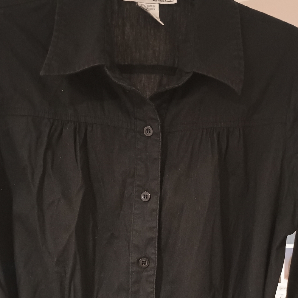 Necessary Objects Classic Black Button-Up Dress - image 4